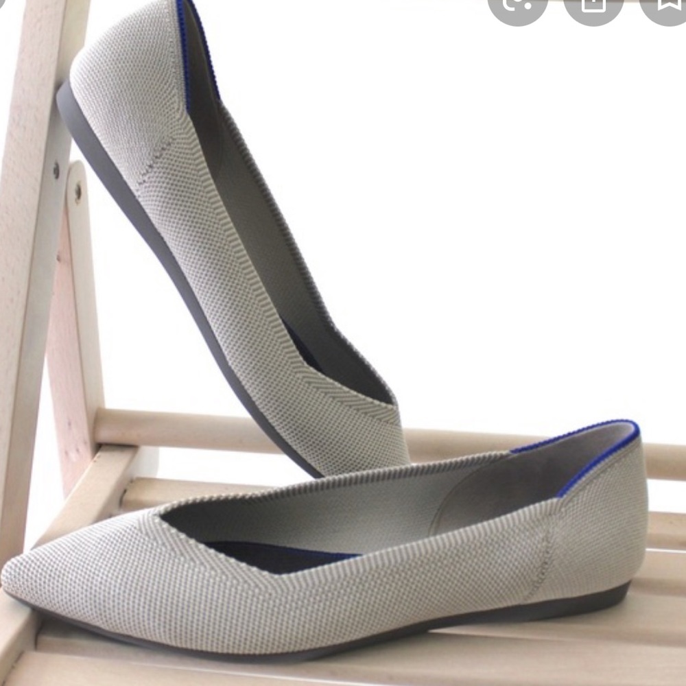 Rothys light gray pointed flat woman’s s…